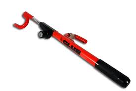 club steering wheel lock red